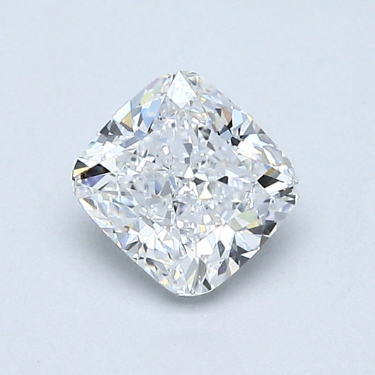 Cushion cut diamond, 0.75 carat, brilliant sparkle.