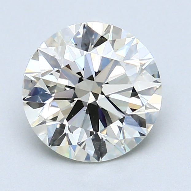 Round brilliant-cut natural diamond, 1.72 carats.