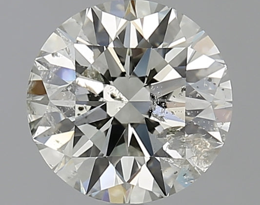 Round natural diamond, 1.50 carat, brilliant cut.