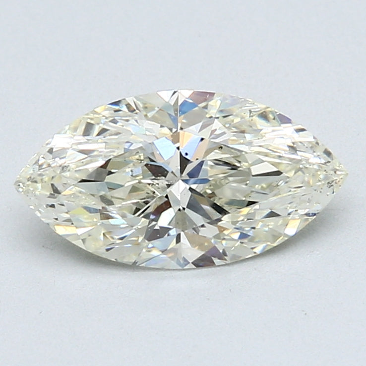 Marquise-cut natural diamond with brilliant facets.