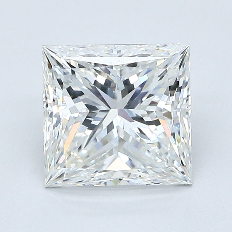 Princess-cut diamond, 2.01 carats, radiant sparkle.