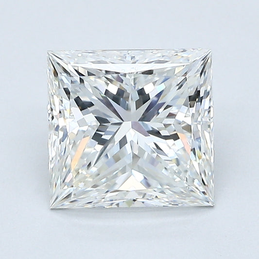 Princess-cut diamond, 2.01 carats, radiant sparkle.