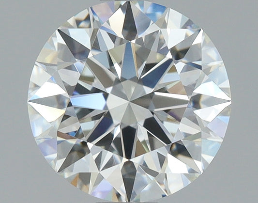 Round brilliant-cut natural diamond.