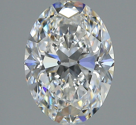 Oval-cut natural diamond, 1.50 carats, brilliant facets.