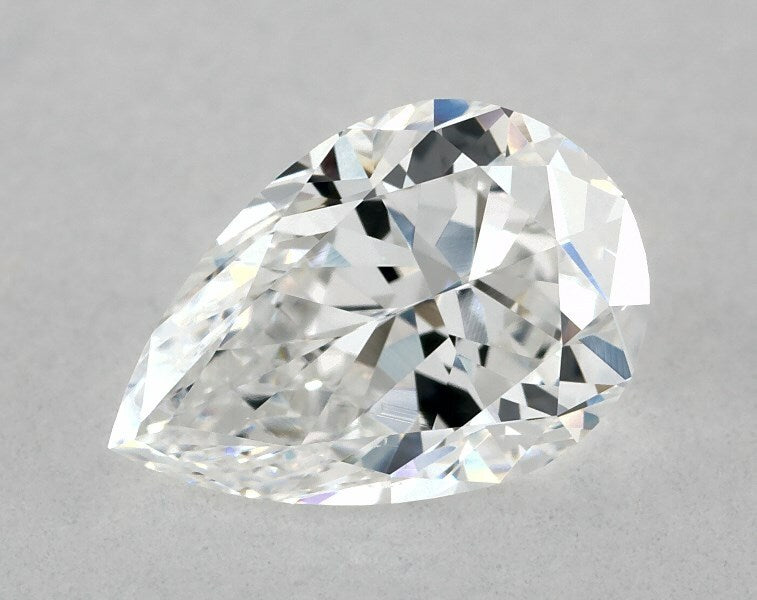 Pear-shaped natural diamond, 0.90 carat, brilliant facets.