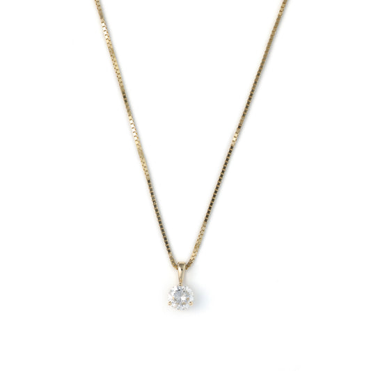 ReMarkable Estate Natural Diamond Necklace in 14 Karat Yellow Gold with 0.61ctw H I2 Round Diamond