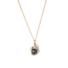 Marks Estate Dept 1 Color Gemstone Necklace in 14 Karat Yellow Gold with 1 Round Black Pearl