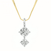 Mother's Day Necklace in 14 Karat White Gold with 14 Karat White Gold Chain and 0.70ctw F VS1-VS2 Round Lab Grown Diamonds
