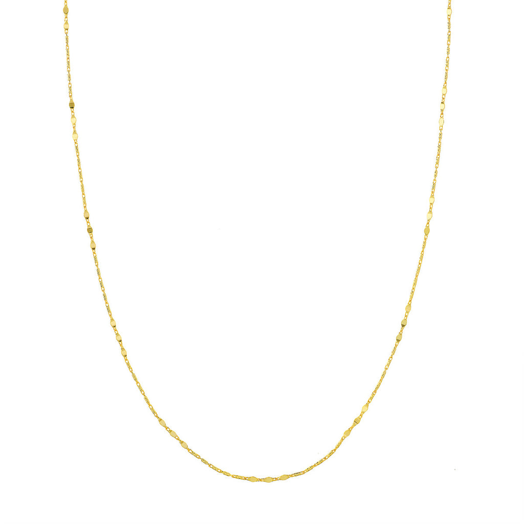Yellow polished Lumacina chain necklace.