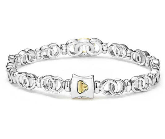 Natural Diamond Bracelet in Sterling Silver - 18 Karat White - Yellow with 0.18ctw G/H SI2 Round Diamond