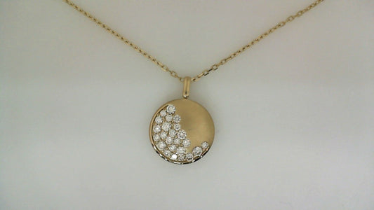 ReMARKable Designs Natural Diamond Necklace in 18 Karat Yellow Gold with 1.75ctw Round Diamonds