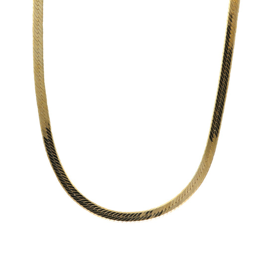24" Herringbone Chain in 14 Karat Yellow