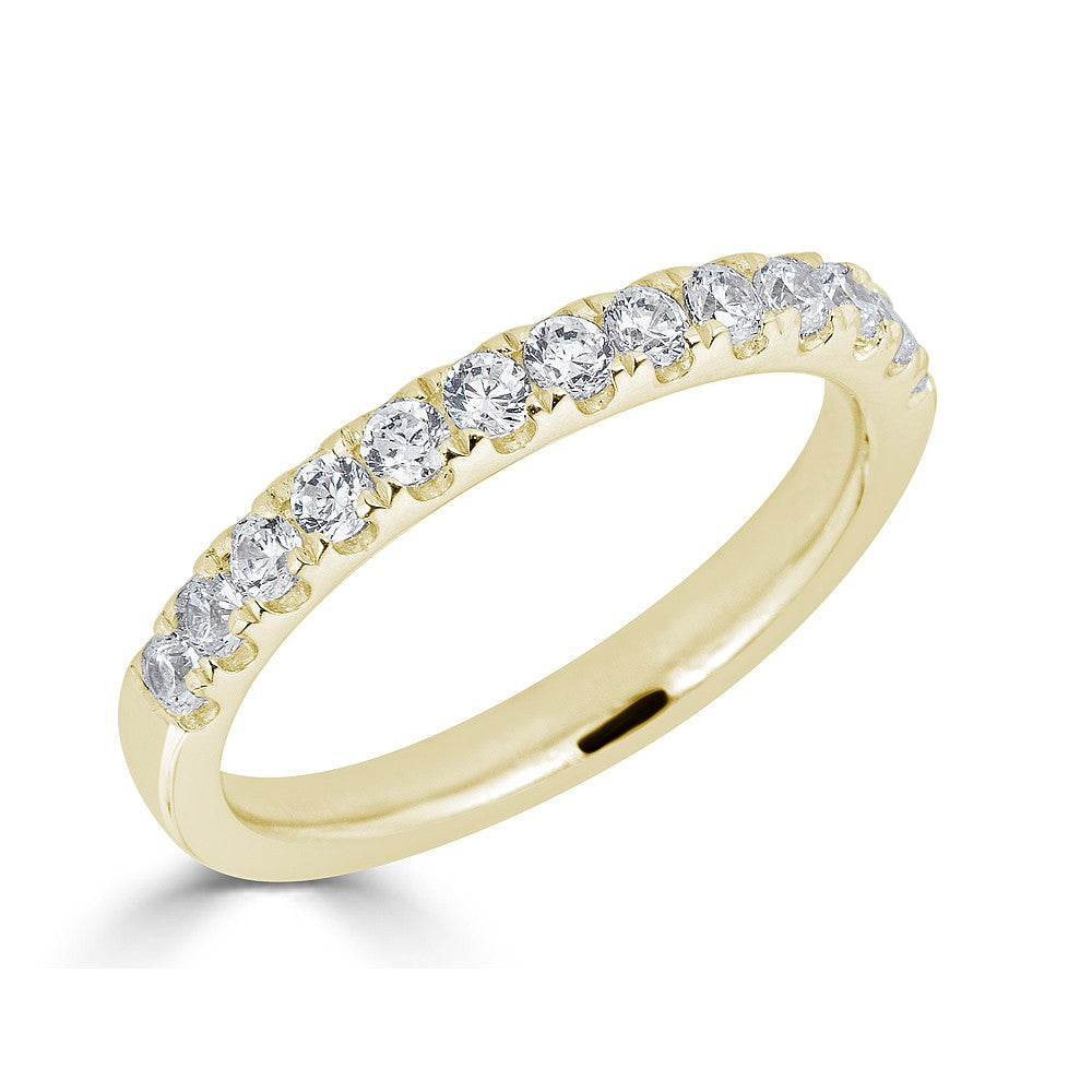Earth Mined Diamond Stackable Ladies Wedding Band in 14 Karat Yellow with 0.52ctw G/H SI2 Round Diamonds