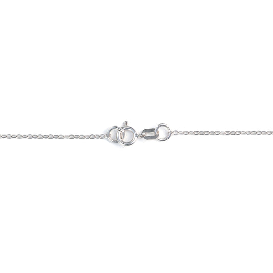 Pendant M Estate Collection Color Gemstone Necklace in 14 Karat White with 1 Round Ruby 0.75ctw