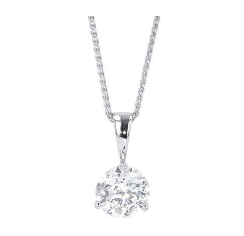 Marks 89 Natural Diamond Necklace in 14 Karat White with 0.71ctw J I1 Round Diamond