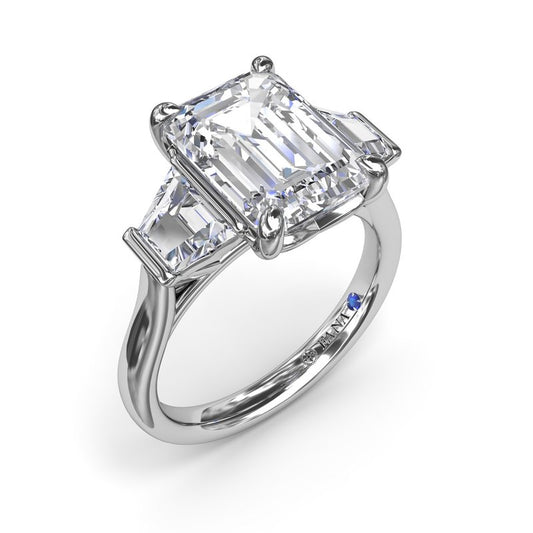 Natural Diamond Semi-Mount Engagement Ring