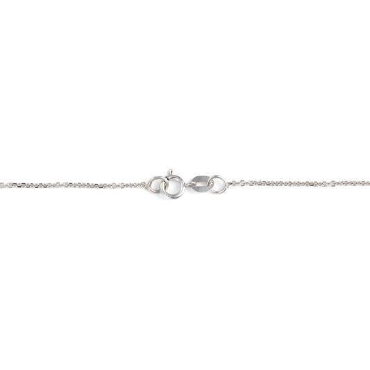 M Estate Collection Natural Diamond Necklace in 14 Karat White with 0.23ctw K/L I1 Round Diamond