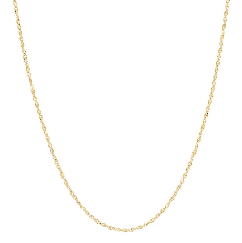 14k yellow gold Singapore twist chain.