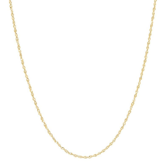 14k yellow gold Singapore twist chain.