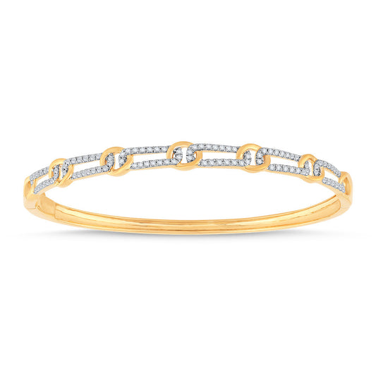 ReMARKable Designs Natural Diamond Bracelet in 14 Karat Yellow Gold with 0.75ctw Round Diamonds