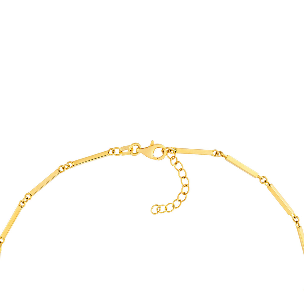14K yellow gold ankle bracelet with lobster clasp.