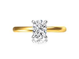 Solitaire Solitaire Semi-Mount Engagement Ring in 14 Karat Yellow with 0.03ctw G/H SI1 Round Diamonds