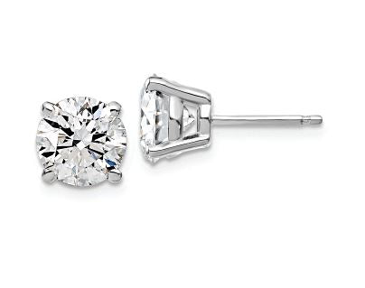 Natural Diamond Studs in 14 Karat White with 0.29ctw Round Diamonds