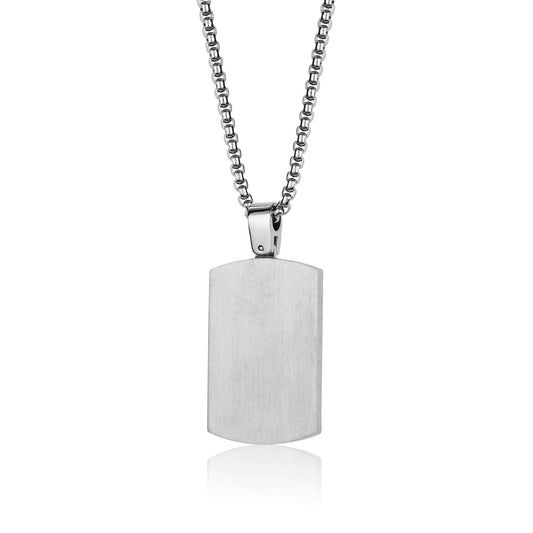 ItalGem Steel Men's Necklace (No Stones)