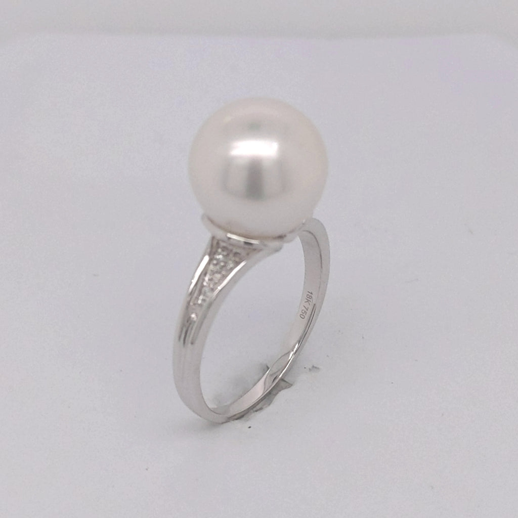 South Sea Pearl ring in white gold.