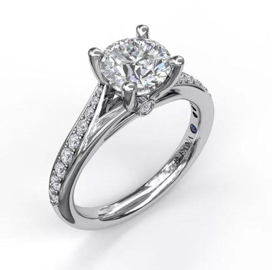 Earth Mined Semi-Mount Diamond Engagement Ring
