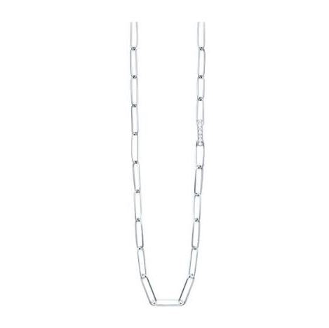 Natural Diamond Necklace in Sterling Silver White with 0.10ctw Round Diamond