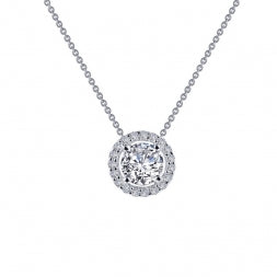 Pendant Simulated Diamond Necklace in Platinum Bonded Sterling Silver 0.62ctw