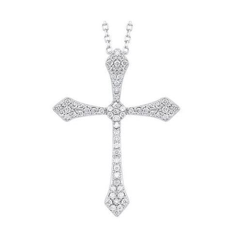 Natural Diamond Necklace in 14 Karat White with 0.14ctw Round Diamonds