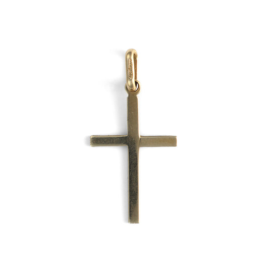 M Estate Collection Cross Necklace (No Stones) in 14 Karat Yellow