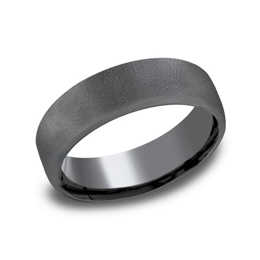 Carved Band (No Stones) in Tantalum Dark Grey 7MM