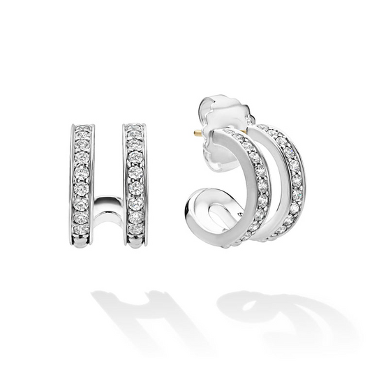 LAGOS Caviar Spark Collection Natural Diamond Earrings in Sterling Silver with 0.83ctw G/H SI2 Round Diamonds