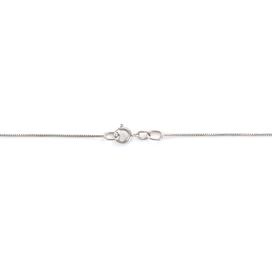 Pendant M Estate Collection Color Gemstone Necklace in 10 Karat White with 1 Round Black Pearl