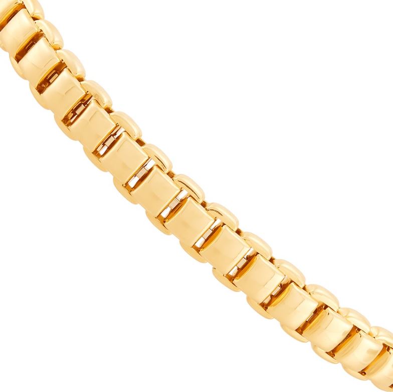 14K yellow gold flexible bangle bracelet.