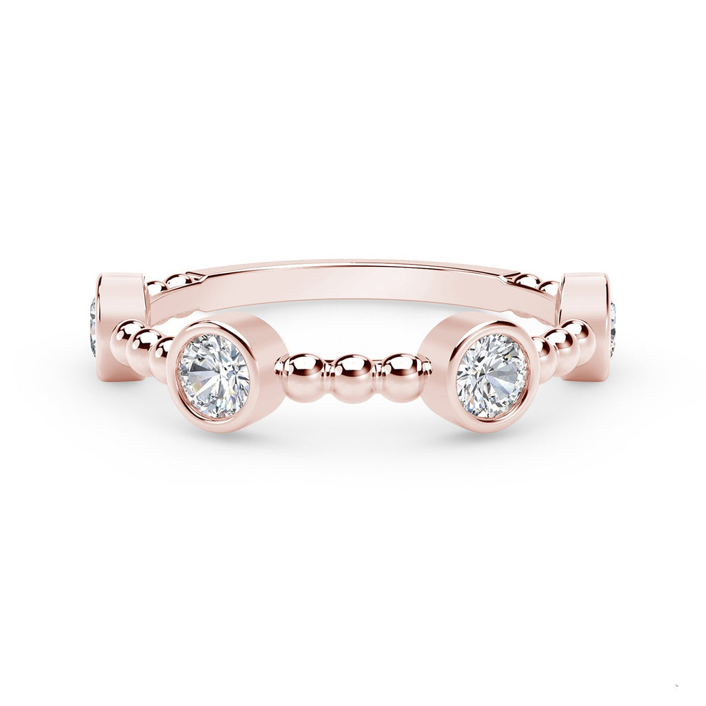 Forevermark Tribute Collection Earth Mined Diamond Fashion Ring in 18 Karat Rose with 0.32ctw G SI2 Round Diamonds