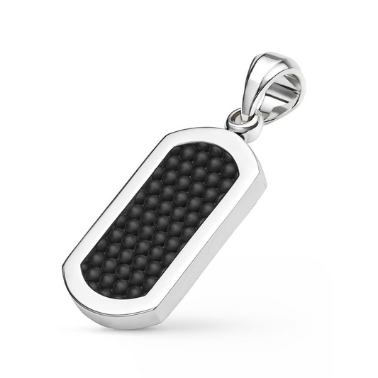 LAGOS Anthem Collection Color Gemstone Pendant Necklace in Sterling Silver - Ceramic White - Black