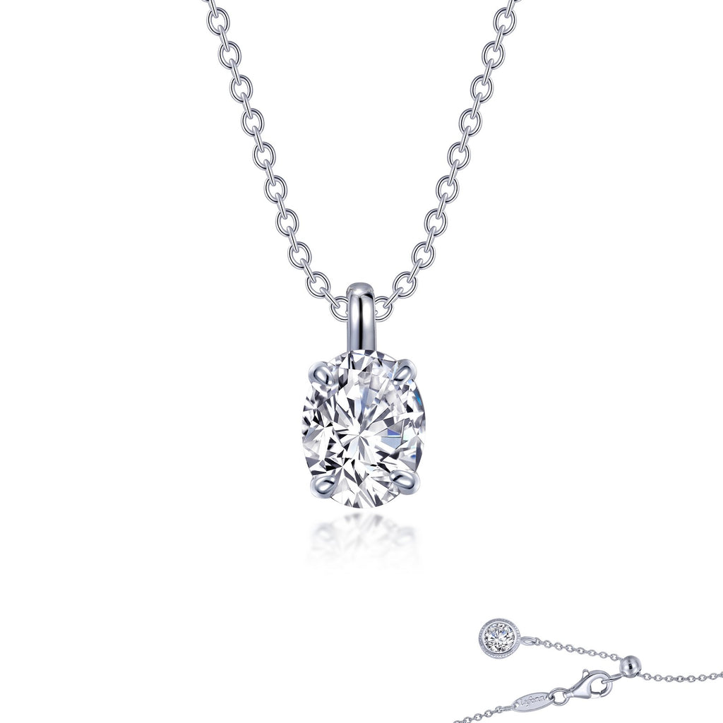 Pendant Simulated Diamond Necklace in Platinum Bonded Sterling Silver 2.00ctw