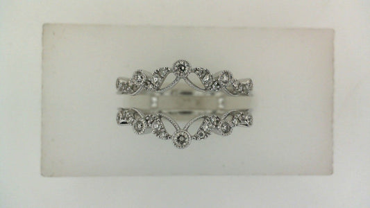 Contour Enhancer Ladies Wedding Band in 14 Karat White with 0.25ctw Round Diamonds