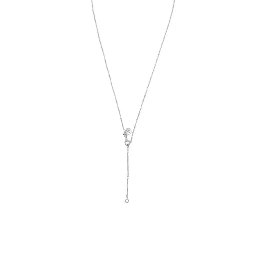Sterling silver cable chain necklace with charm.