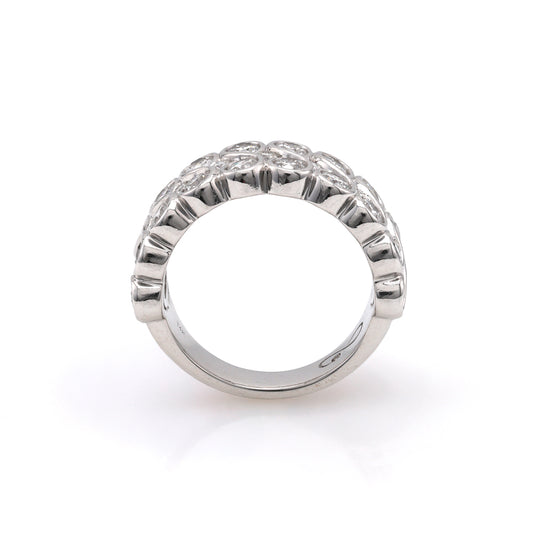 ReMarkable Estate Natural Diamond Fashion Ring in 14 Karat White Gold with 2.00ctw G/H SI1-SI2 Square Cushion Diamonds