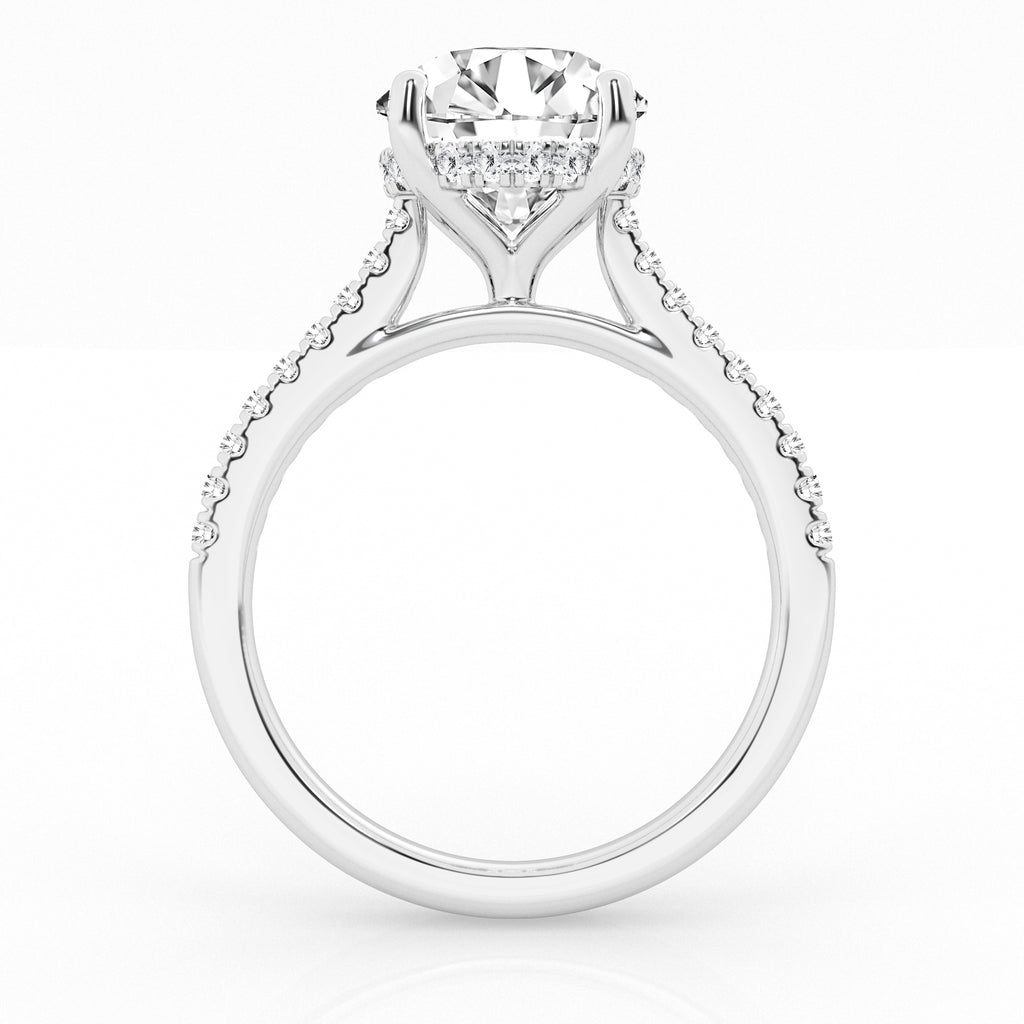 14K white gold diamond engagement ring.