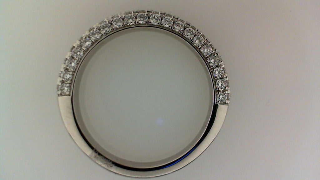 Lab-grown diamond band, 14K white gold.