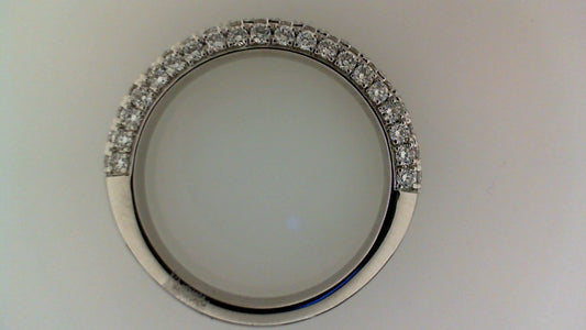 Lab-grown diamond band, 14K white gold.
