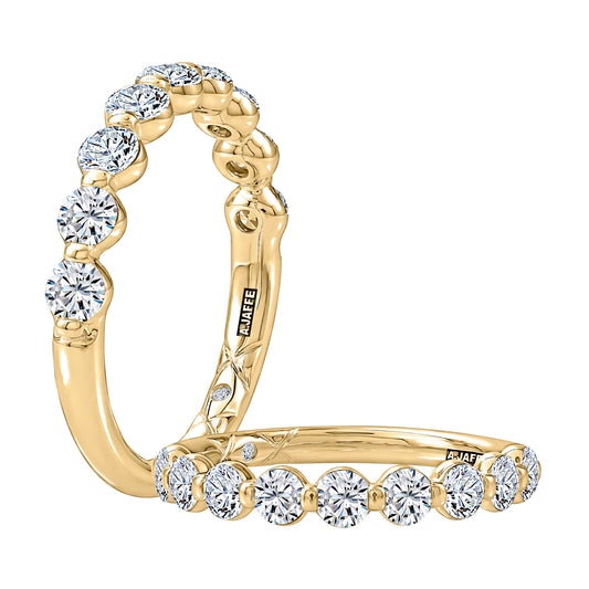 A. Jaffe Natural Diamond Band in 14 Karat Yellow Gold with 0.85ctw Round Diamonds