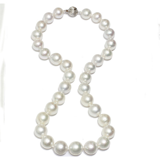South Sea pearl necklace with fish hook clasp.