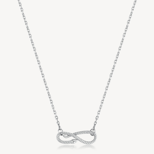 Simulated Diamond Necklace in Stainless Steel